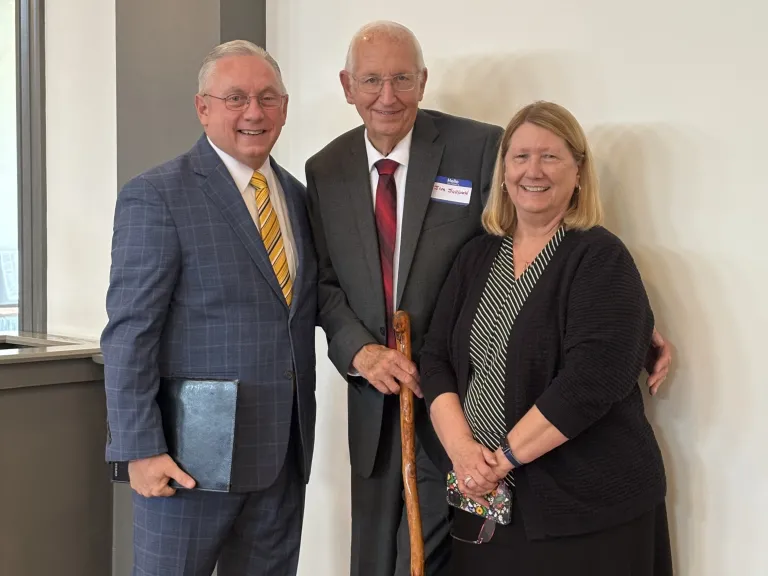 three people indoors