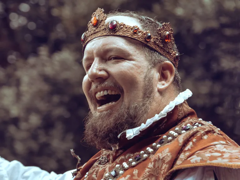 a man dressed in kingly garments