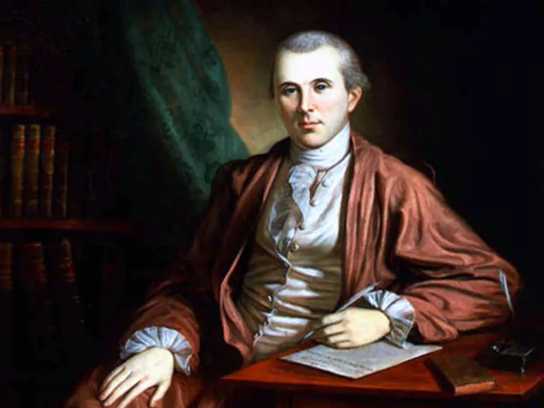 It took the persistent effort of Dr. Benjamin Rush to bring former friends John Adams and Thomas Jefferson back together again. Painted portrait of Dr. Benjamin Rush