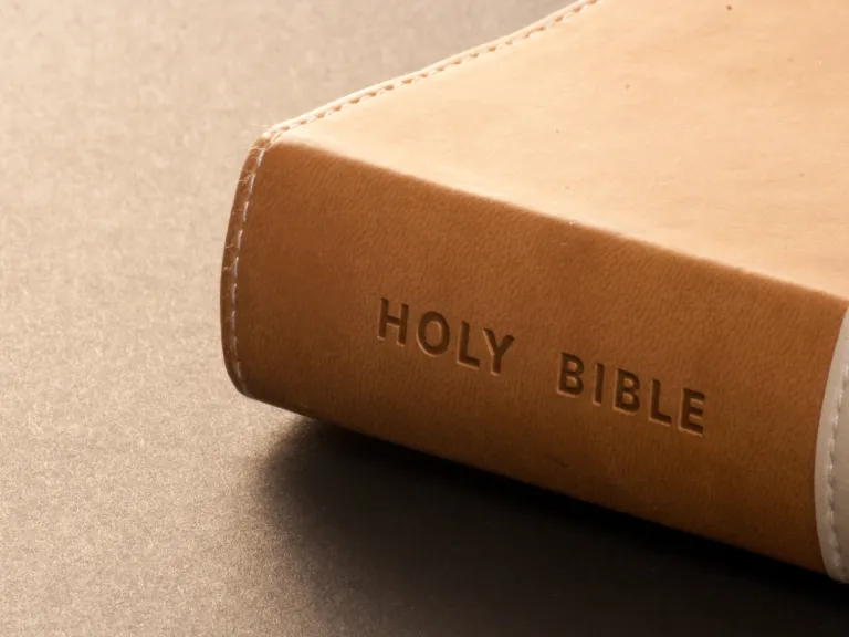 Only our Creator has the right and wisdom to determine what is good and evil for us. He knows what’s best for us and never wanted us to learn what is evil through experimentation. A Bible laying on a table.
