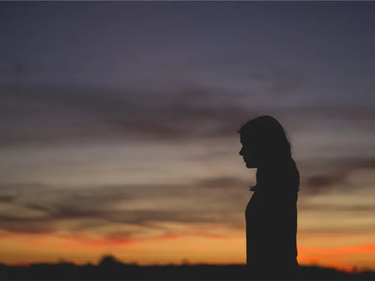 Silouette of a woman.