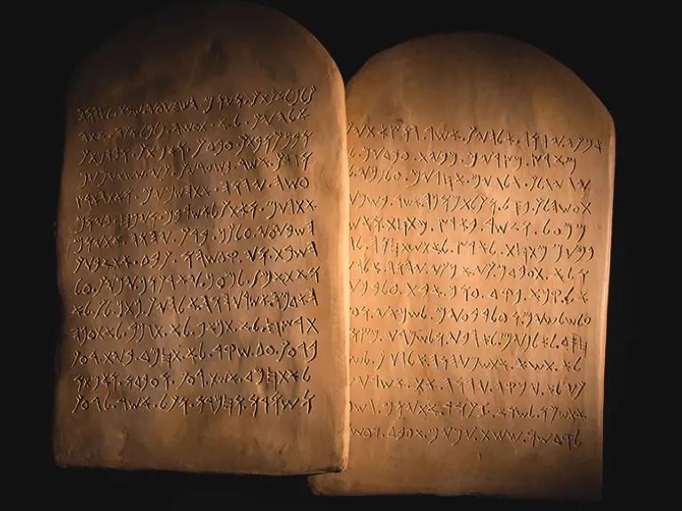 Some people twist Jesus Christ’s words about God’s law to mean the exact opposite of what He said. Ten Commandments on stone tables.