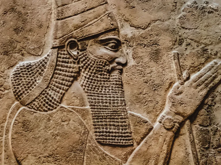 This portrait of the Assyrian monarch Tiglath- Pileser III was found in his palace at Nimrud 26 centuries after his invasion of Israel ca. 745 B.C. This portrait of the Assyrian monarch Tiglath- Pileser III was found in his palace at Nimrud 26 centuries after his invasion of Israel ca. 745 B.C.