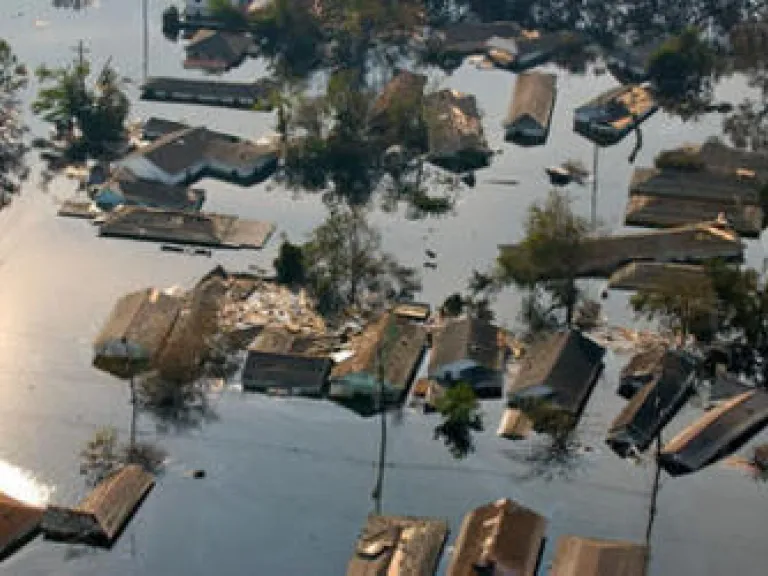 72 Hours to Chaos Aerial photo of a flooded area.