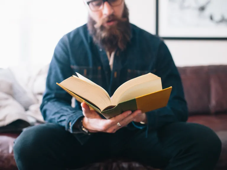 How can you get the most out of daily Bible reading and studying? Bearded Man Reading Bible