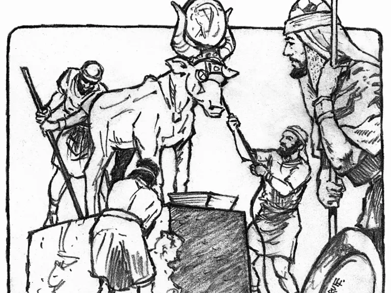 Recognizing the calamity that had come on Israel because of the nation’s idolatry and other acts of disobedience, Josiah purged not only Judah and Jerusalem of their idols, but much of the territory of the former kingdom of Israel. Illustration of Josiah tearing down the idols in Jerusalem, Judah and Israel.