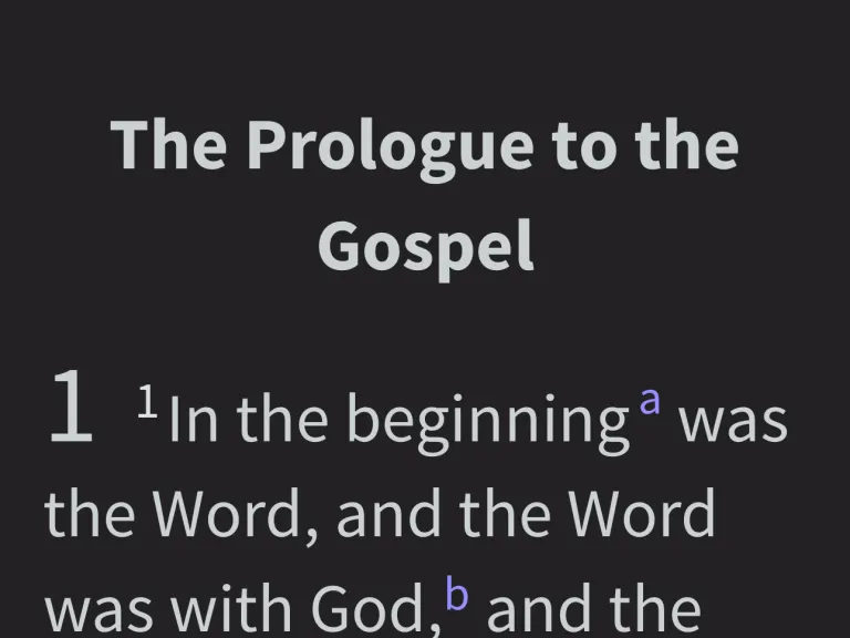 The first verse of the book of John