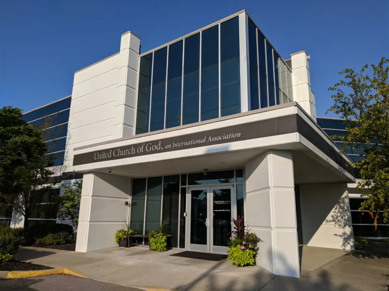 the UCG home office building viewed from the front