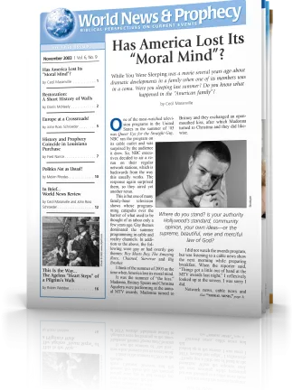 World News and Prophecy November 2003 World News and Prophecy November 2003