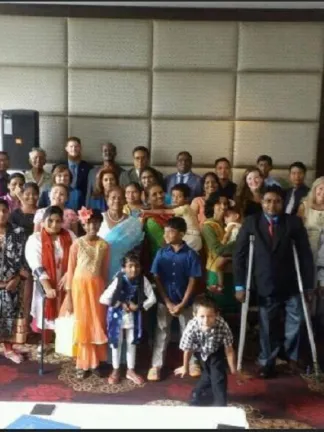 Group shot of brethren in India
