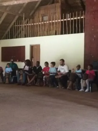 Youth and staff at summer camp in South Africa