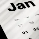 a portion of a calendar page of the month January