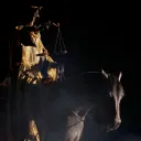 Black horse of famine described in Revelation 6.