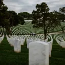 Cemetery tombstones.