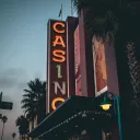 A casino neon sign.