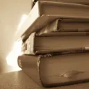 A stack of books.