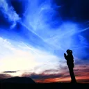 A person praying.