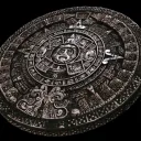 Mayan calendar on black background