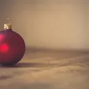 A red christmas ball ornament.
