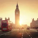 A busy street scene in London, England,