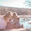 Friends hugging each other.