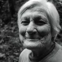 A face of an older lady.