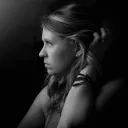 A woman looking away from the camera.