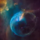 A photo of galaxies.