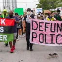 Black Lives Matter supporters protest June 7, 2020, in Miami, Florida.