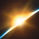 Sun rays shining past earth.