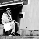 A homeless man.