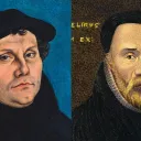 Painting of Martin Luther and William Tyndale