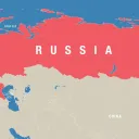 Mapa da Rússia.