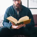 Bearded Man Reading Bible