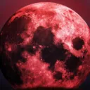 Photo illustration of a blood moon.