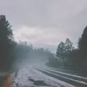 A snow covered road.