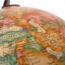The Middle East on a globe.
