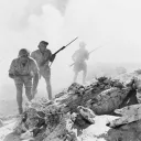 Australian troops in action in North Africa during the Second Battle of El Alamein, 1942