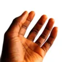 A hand reaching out.