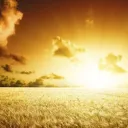 Bright sun shining through clouds