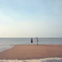 Children playing on the beach.