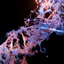 A representation of a human DNA strand.