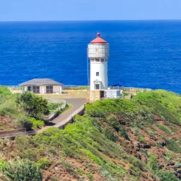 a lighthouse on the coast
