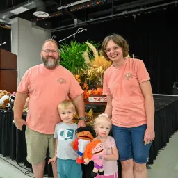 a family with two children