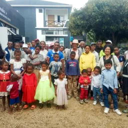 a group of people outdoors