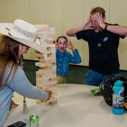2024 Feast of Tabernacles Aransas Pass, Texas people playing jenga