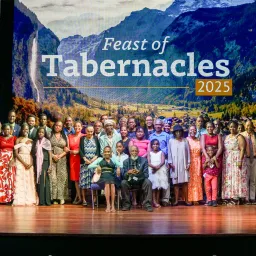 a large group of people on a stage