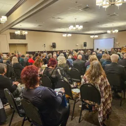 people seated indoors