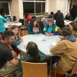 people seated around a table