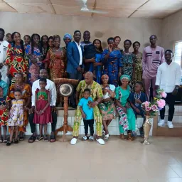 a large group of people indoors